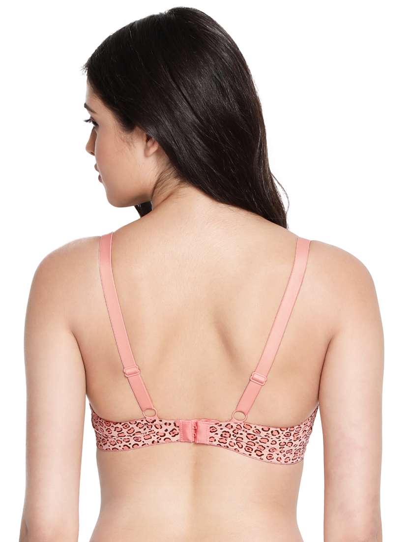 peach animal print t-shirt bra - 18393154 -  Standard Image - 1