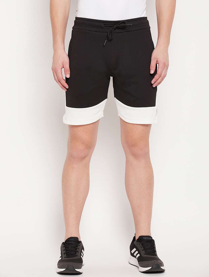 black color-blocked short