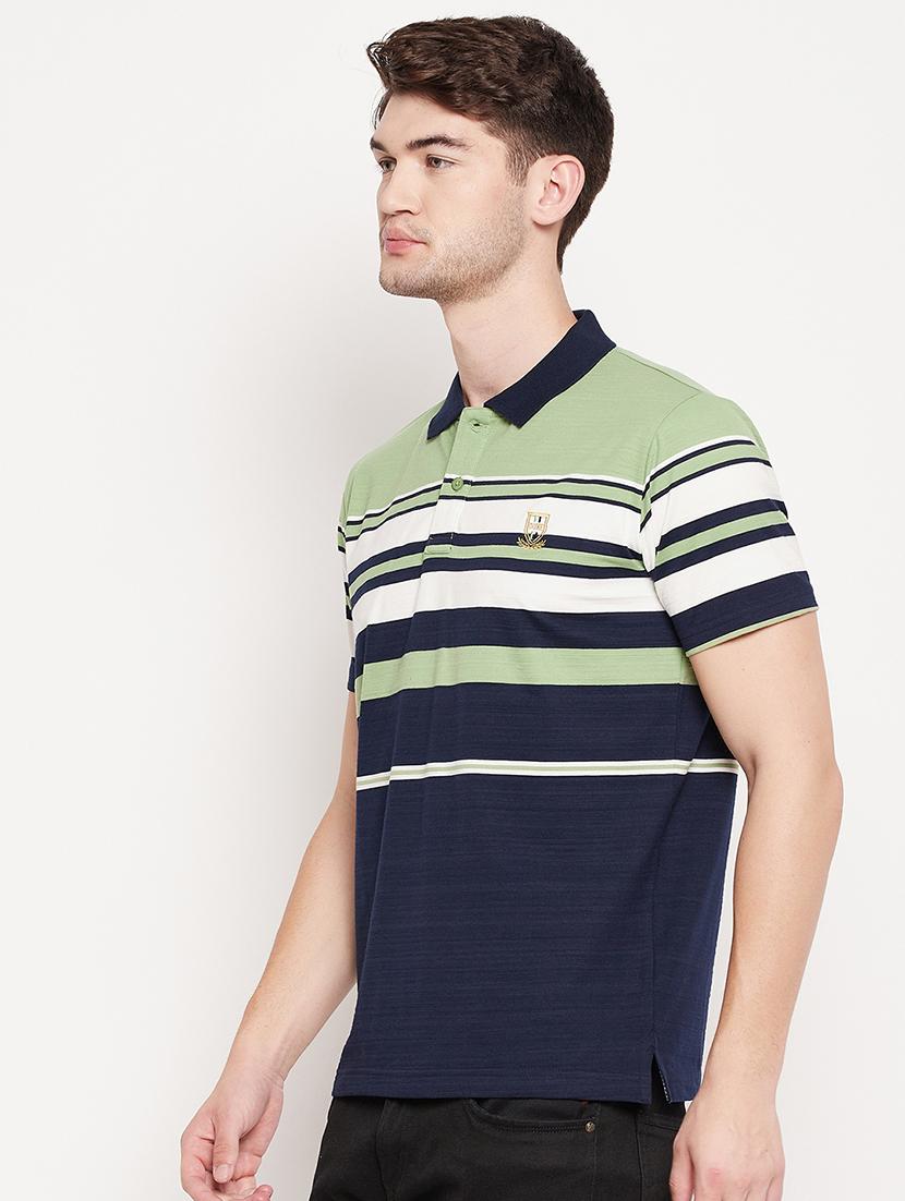 green striped polo t-shirt - 18393216 -  Standard Image - 1