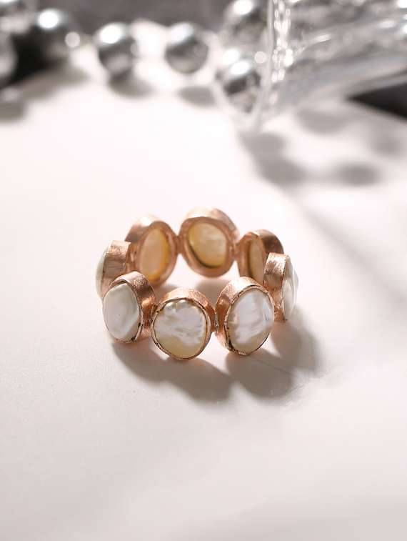 pink brass finger  ring