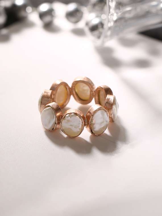 pink brass finger  ring