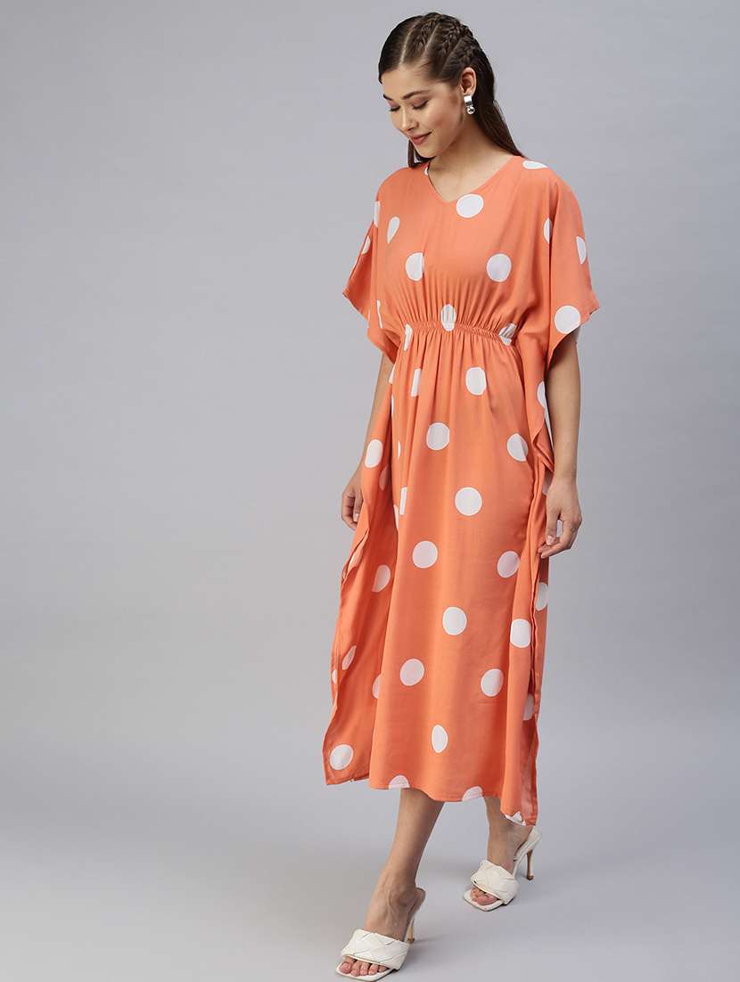 Polka Dot Blouson Kaftan - 18393320 -  Standard Image - 1