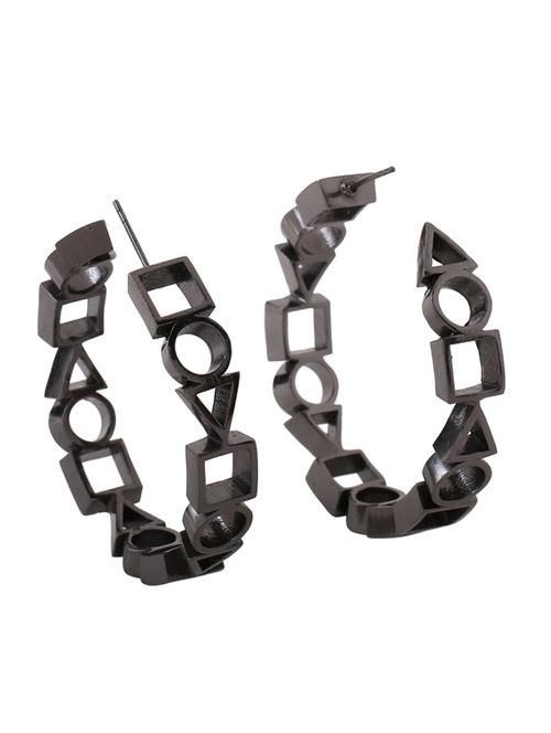 black brass hoop earring - 18393380 -  Standard Image - 0