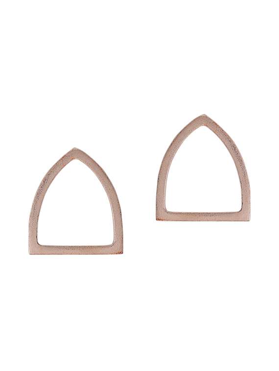 pink brass studs earring