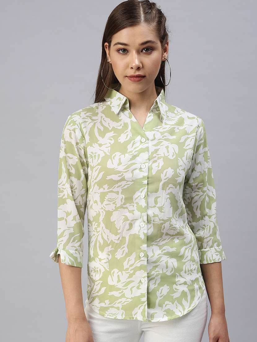 long sleeved printed regular shirt