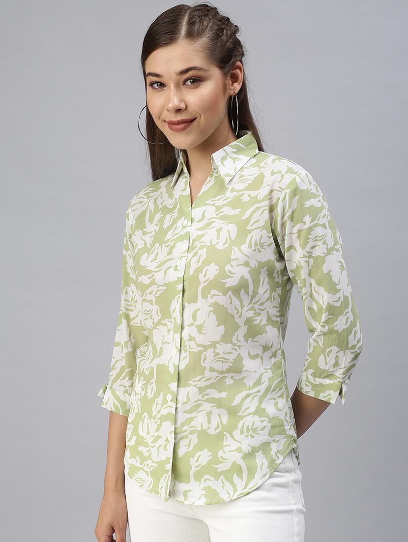 long sleeved printed regular shirt - 18393462 - Standard Image - 1