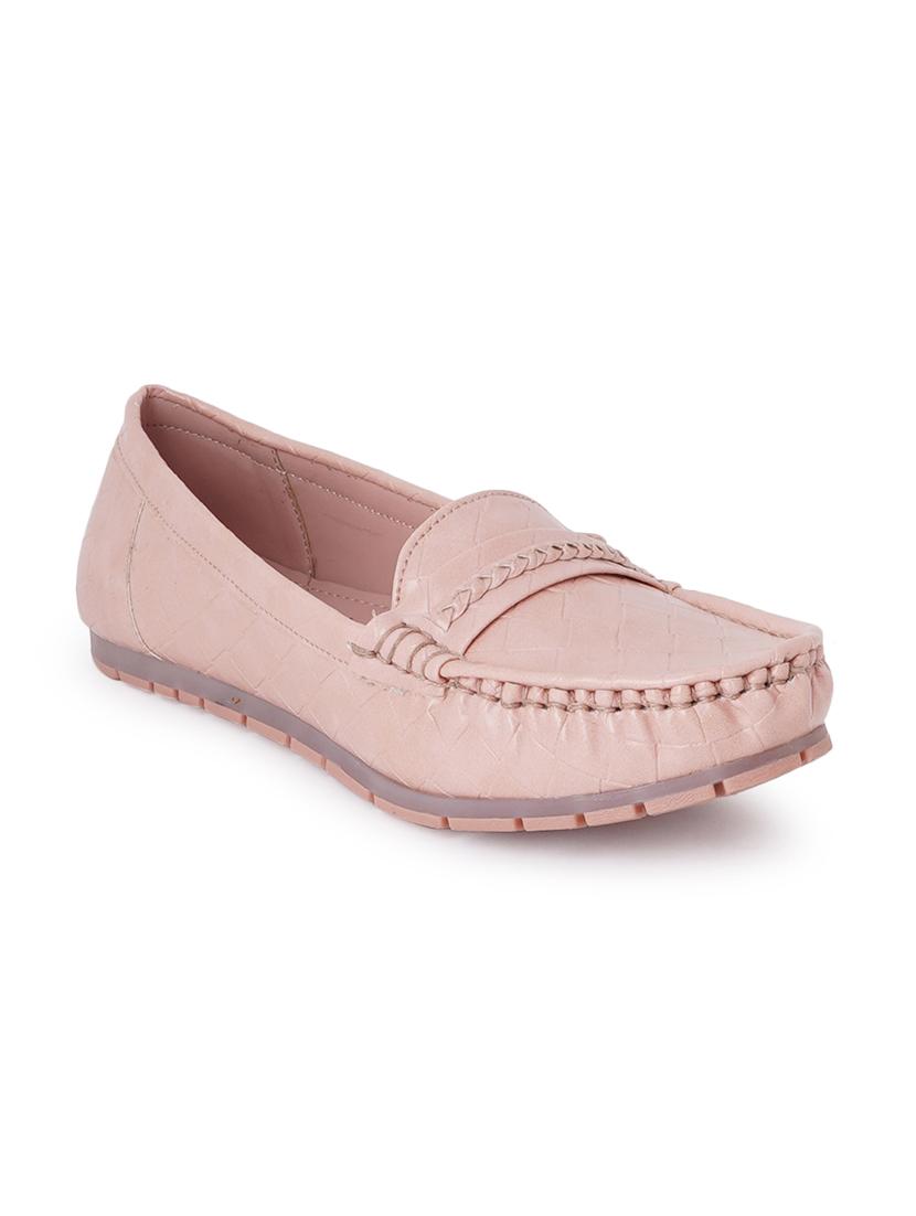 pink synthetic slip on loafers - 18393520 -  Standard Image - 1