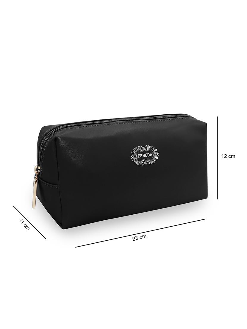 black solid regular pouch - 18393654 - Standard Image - 4