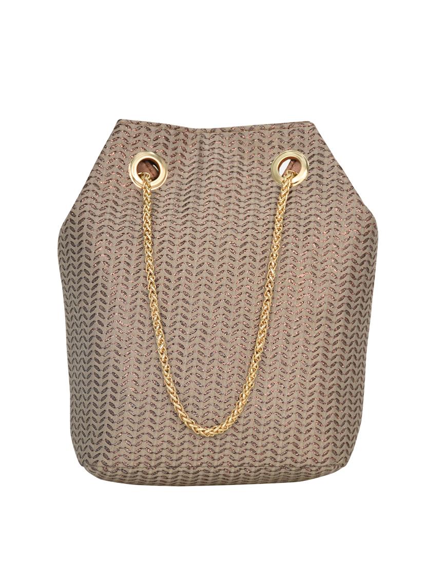 grey textured regular handbag - 18393664 -  Standard Image - 1