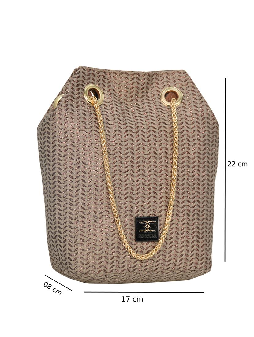 grey textured regular handbag - 18393664 - Standard Image - 4