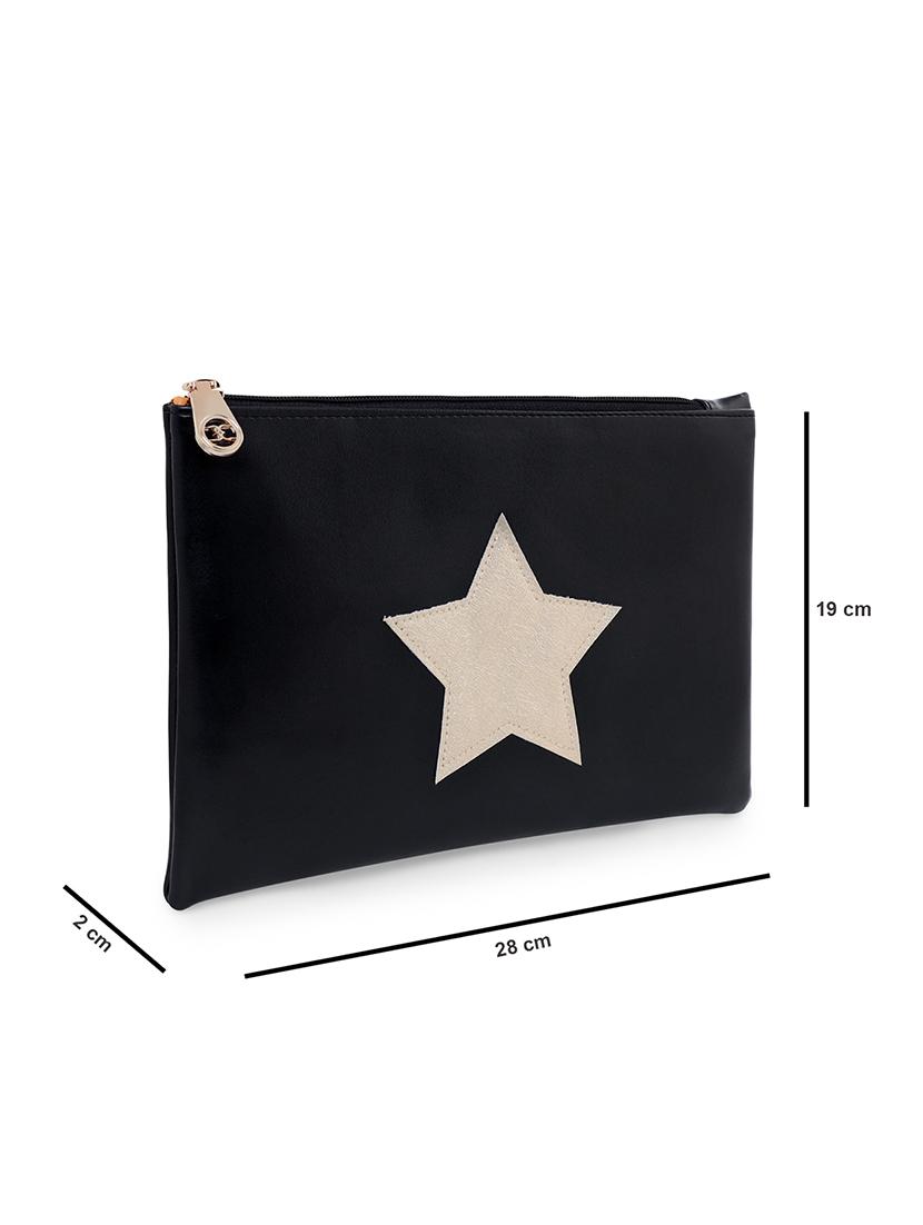 black printed regular pouch - 18393666 - Standard Image - 4