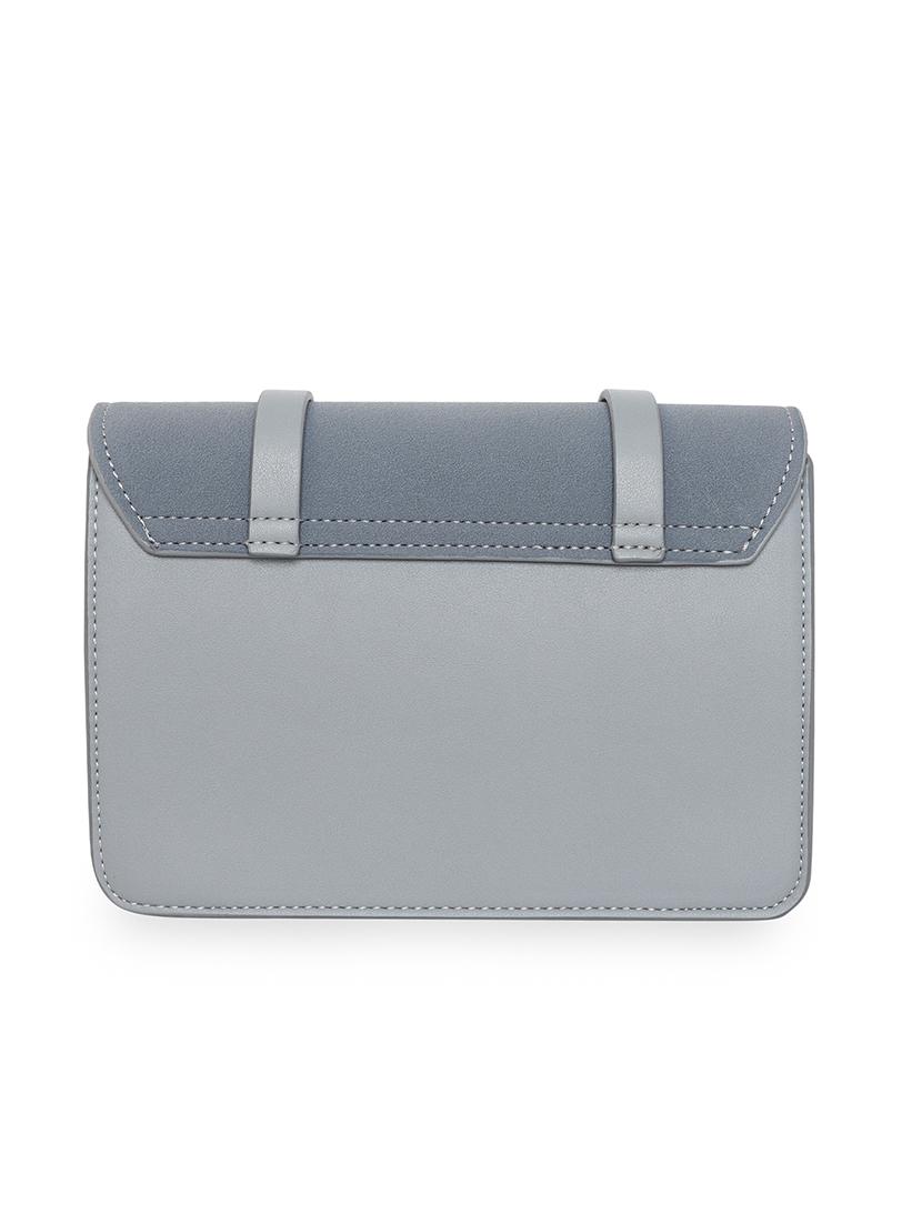 grey solid regular sling bag - 18393678 -  Standard Image - 1