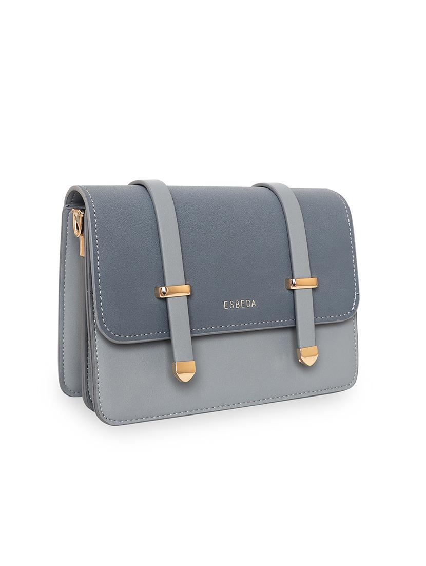 grey solid regular sling bag - 18393678 - Standard Image - 4
