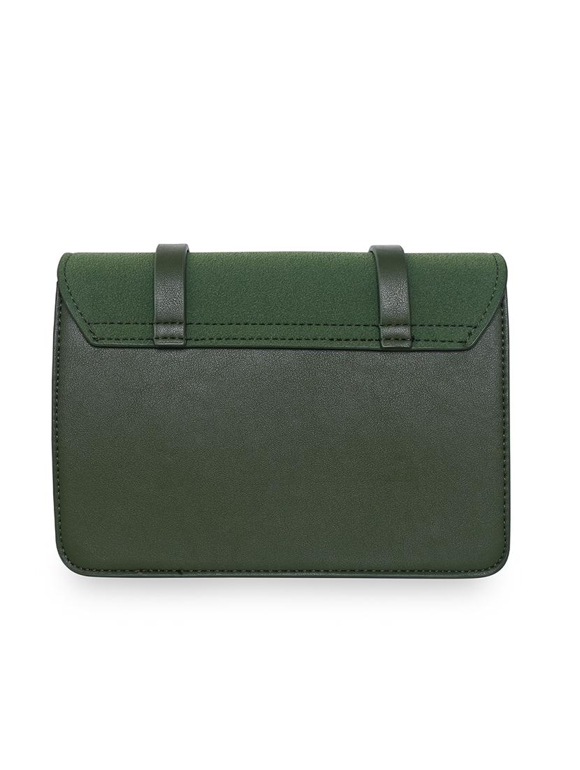 green solid regular sling bag - 18393679 -  Standard Image - 1