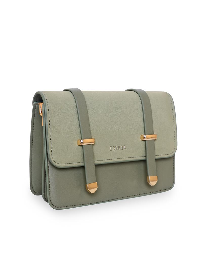 olive solid regular sling bag - 18393682 - Standard Image - 4