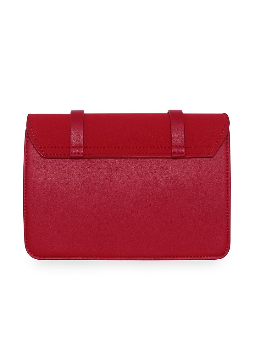 red solid regular sling bag - 18393683 - Standard Image - 1