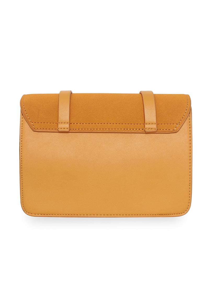 yellow solid regular sling bag - 18393684 -  Standard Image - 1