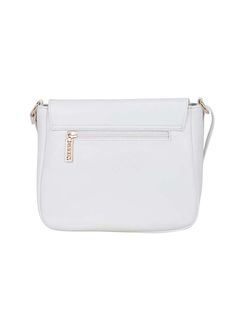 white leatherette (pu) sling bag - 18393696 -  Standard Image - 1