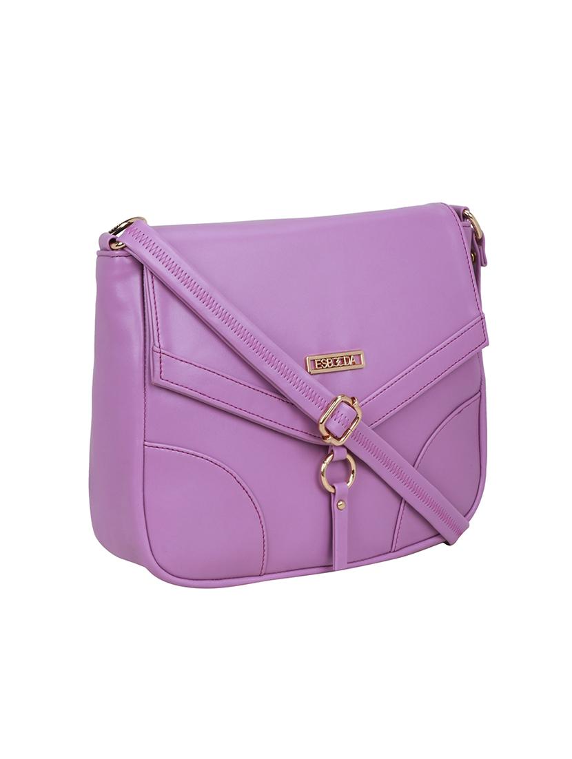 purple leatherette (pu) sling bag - 18393701 - Standard Image - 4