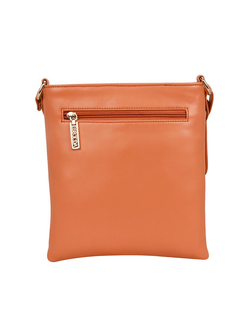 orange solid regular sling bag - 18393707 - Standard Image - 1