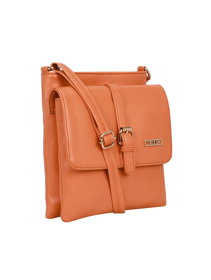 orange solid regular sling bag - 18393707 - Standard Image - 4