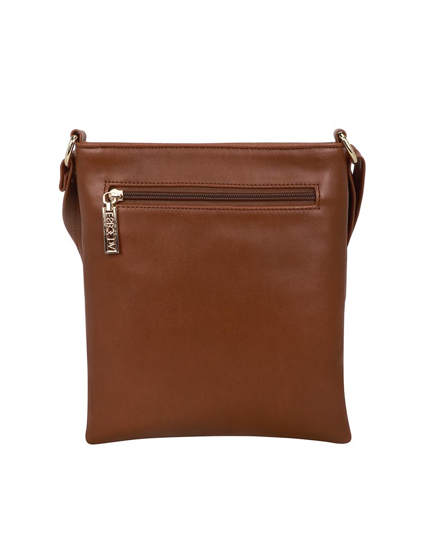 tan solid regular sling bag - 18393708 - Standard Image - 1