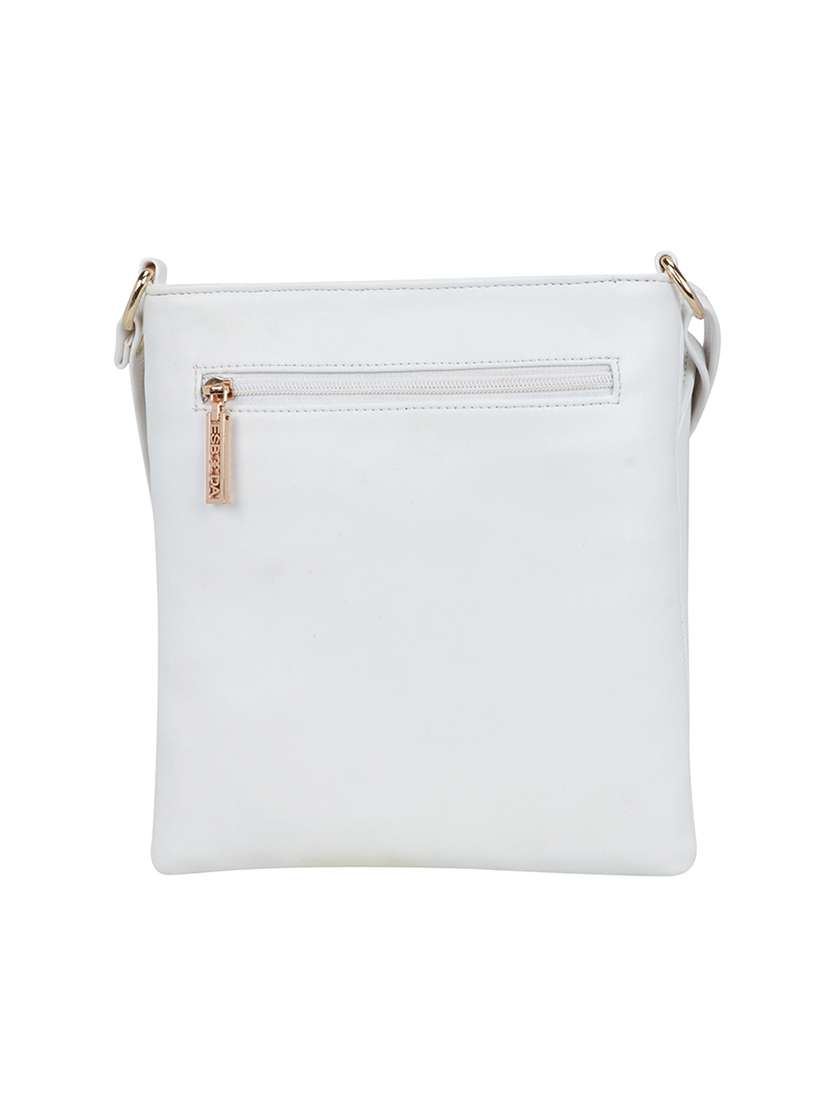 white solid regular sling bag - 18393709 - Standard Image - 1