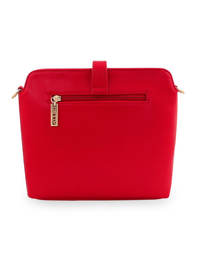 red textured regular sling bag - 18393716 -  Standard Image - 1