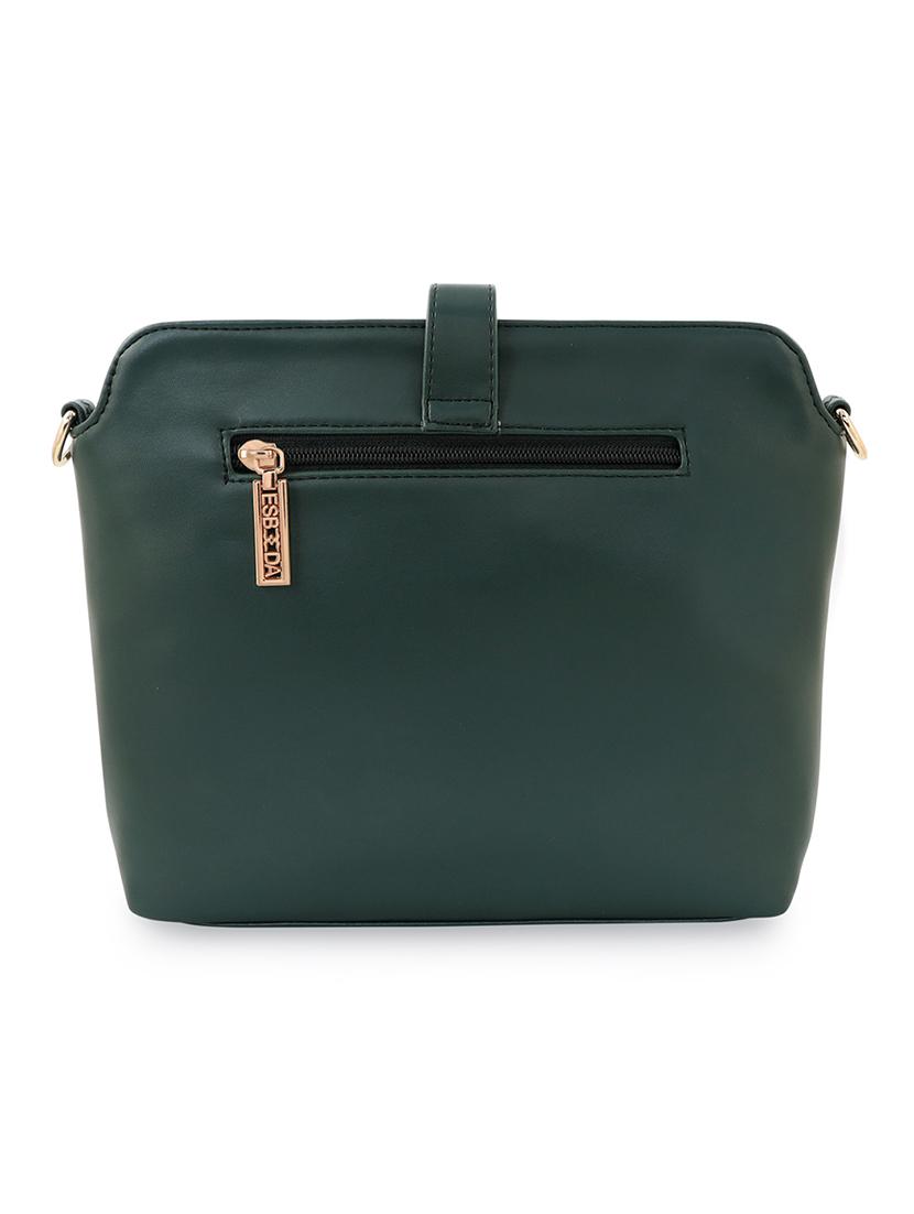 green textured regular sling bag - 18393721 -  Standard Image - 1