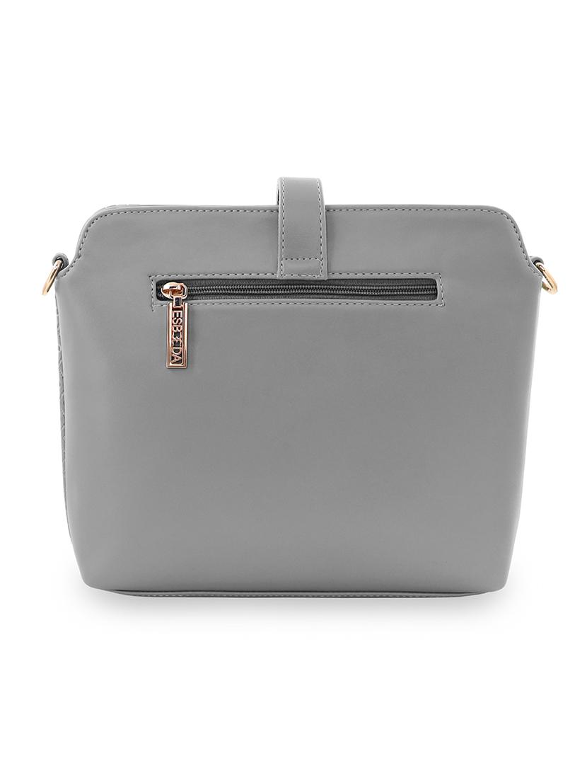 grey textured regular sling bag - 18393725 -  Standard Image - 1