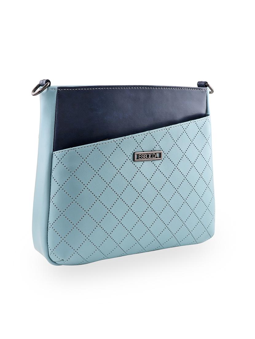 light blue textured regular sling bag - 18393729 - Standard Image - 4
