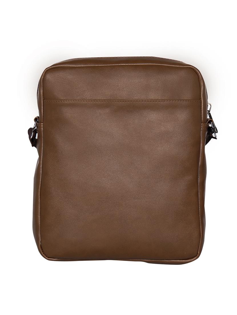 khaki solid regular sling bag - 18393748 -  Standard Image - 1
