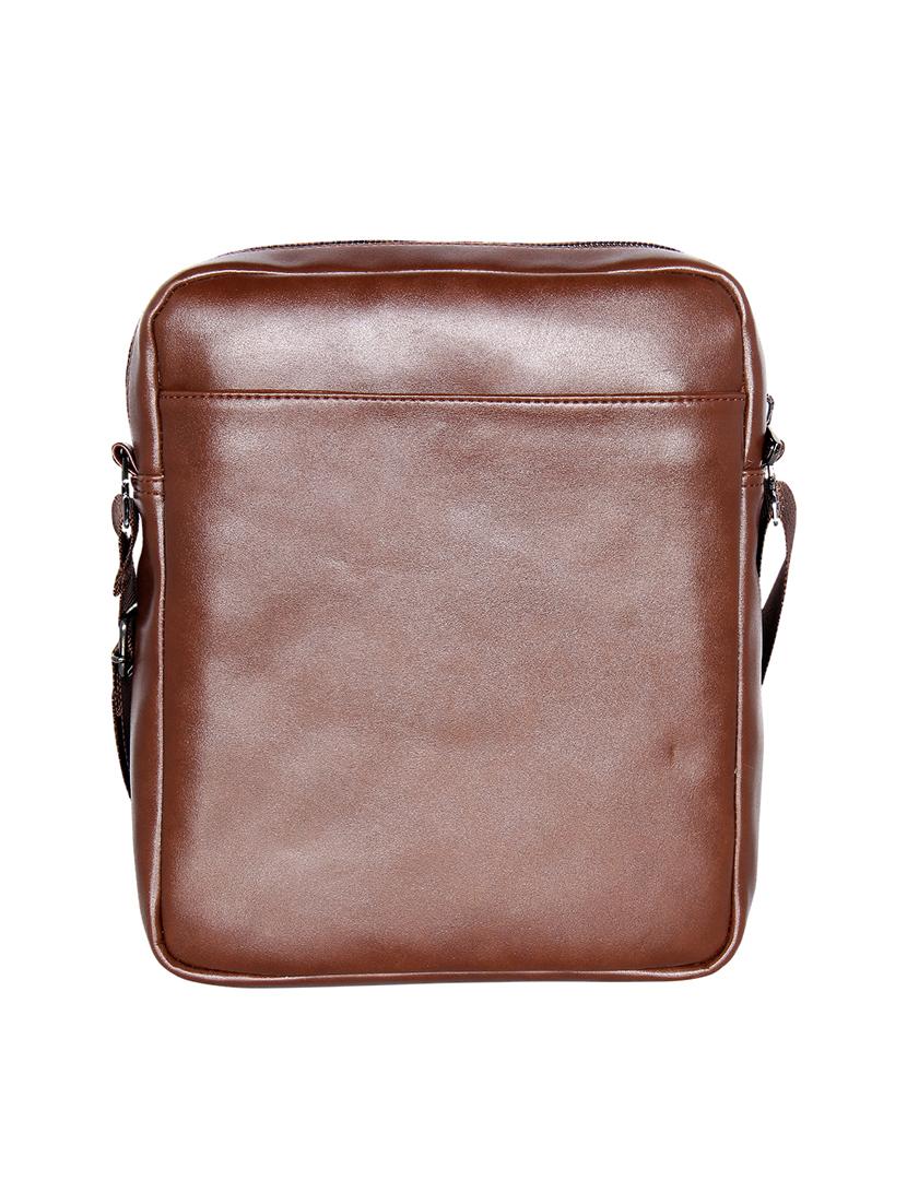 brown solid regular sling bag - 18393750 - Standard Image - 1