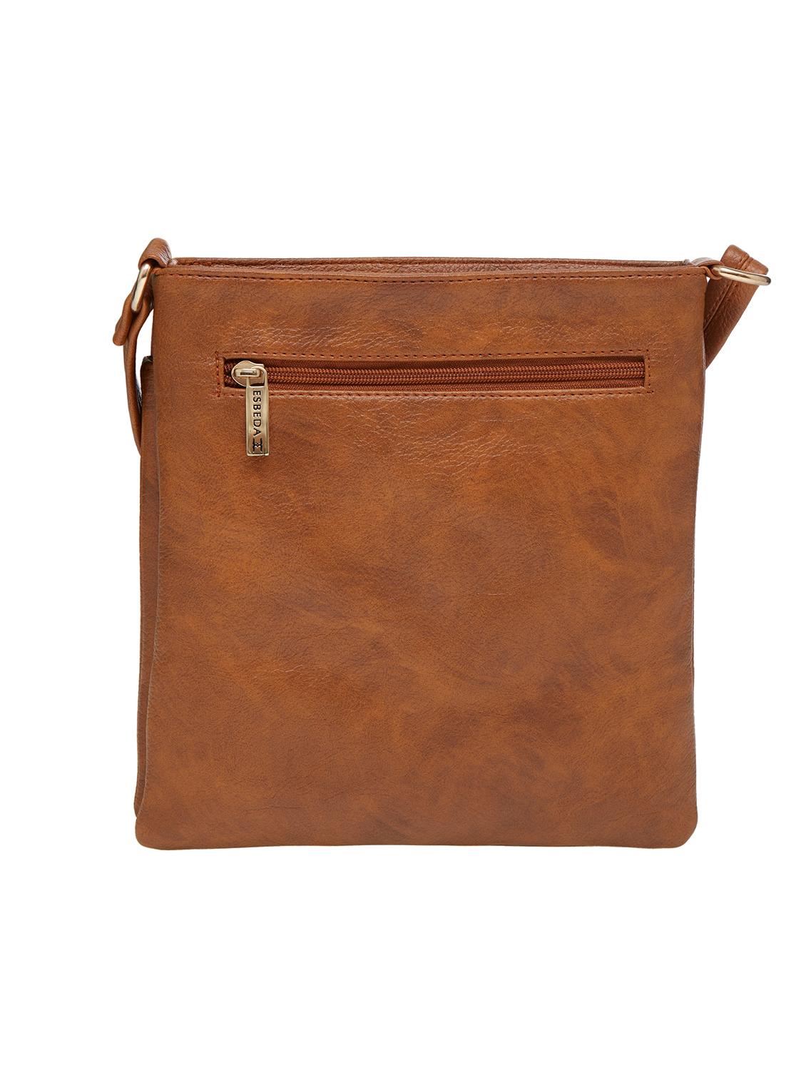 tan solid regular sling bag - 18393758 - Standard Image - 1