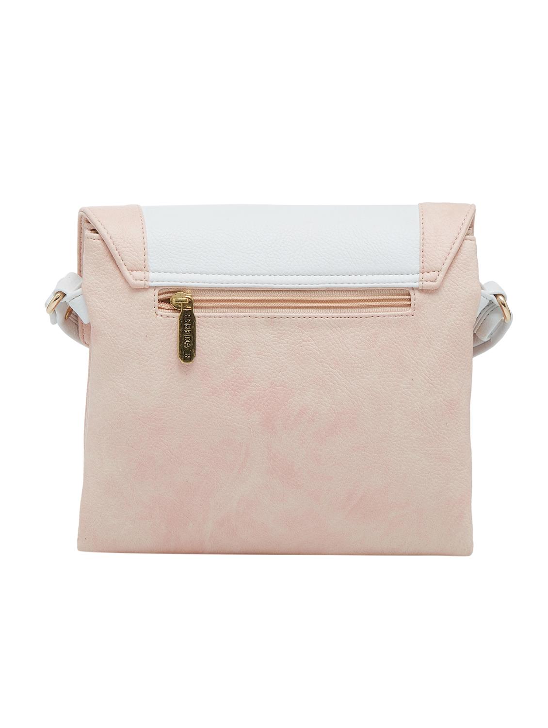 pink color block regular sling bag - 18393759 - Standard Image - 1