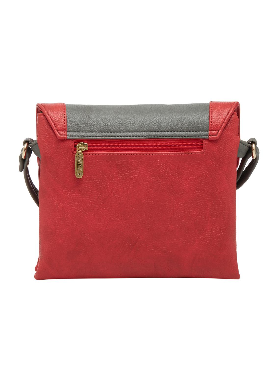 red color block regular sling bag - 18393761 -  Standard Image - 1