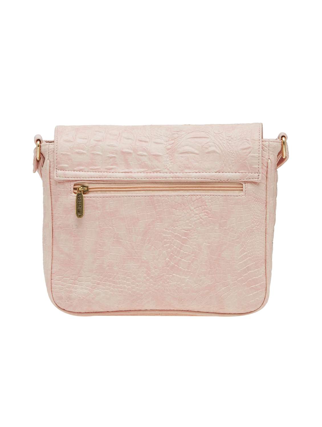 pink textured regular sling bag - 18393783 -  Standard Image - 1