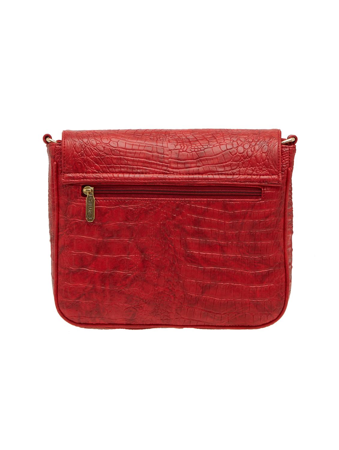 red textured regular sling bag - 18393784 - Standard Image - 1