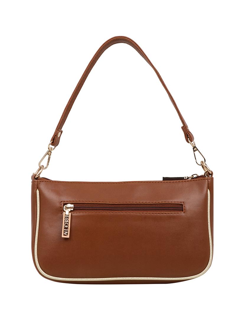 tan solid regular sling bag - 18393804 - Standard Image - 1