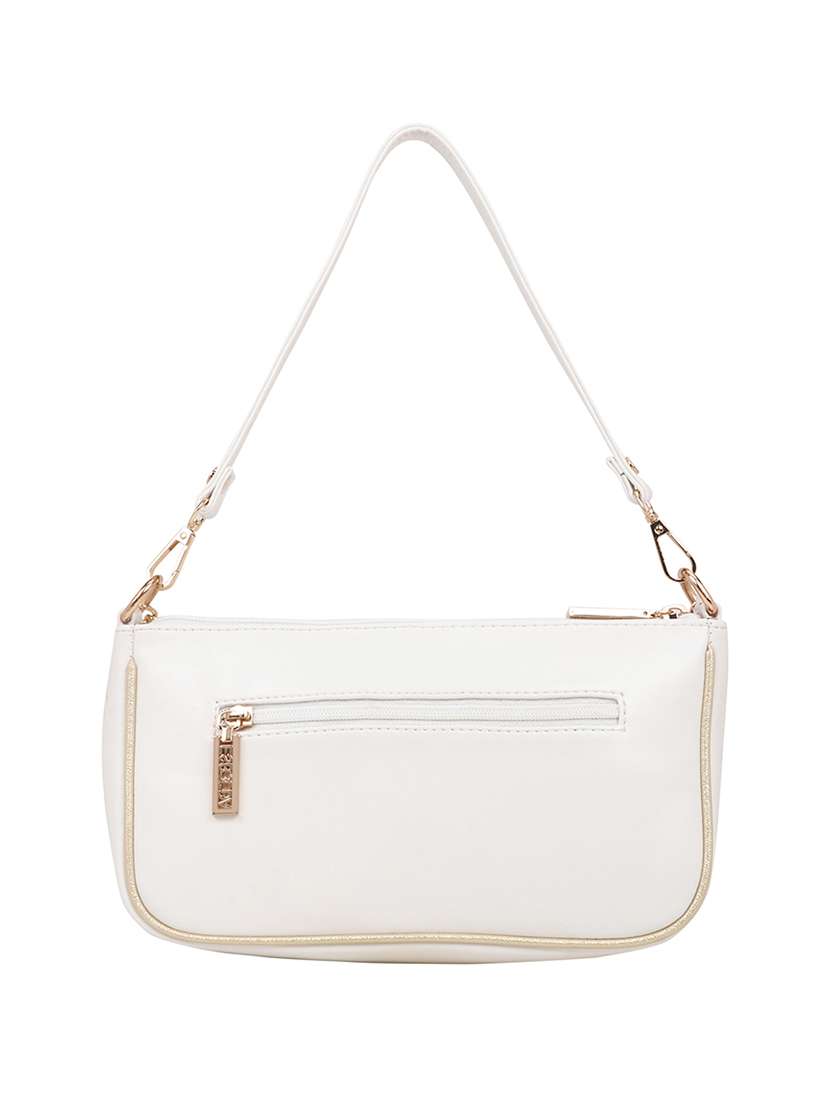 white textured regular sling bag - 18393810 - Standard Image - 1