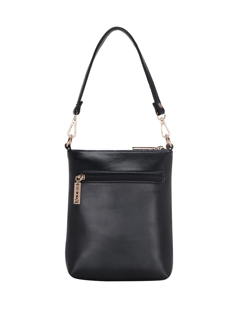 black solid regular sling bag - 18393814 -  Standard Image - 1