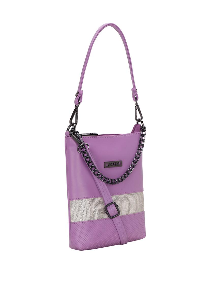 purple solid regular sling bag - 18393821 - Standard Image - 4
