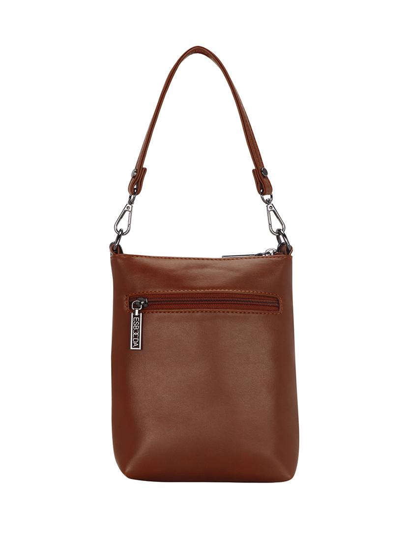 tan solid regular sling bag - 18393823 - Standard Image - 1