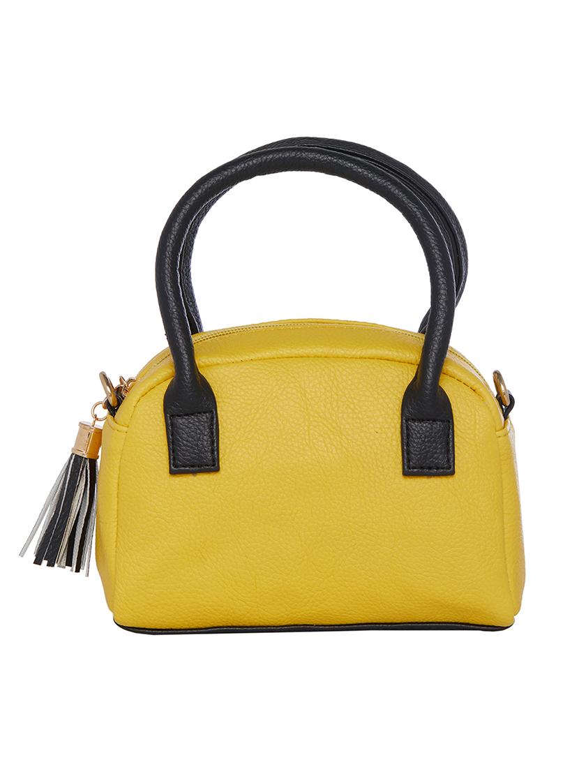 yellow solid regular sling bag - 18393829 - Standard Image - 1