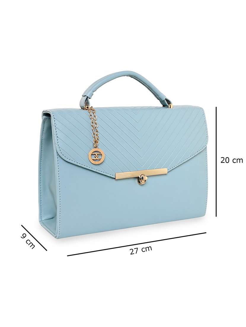 light blue solid regular sling bag - 18393836 -  Standard Image - 4