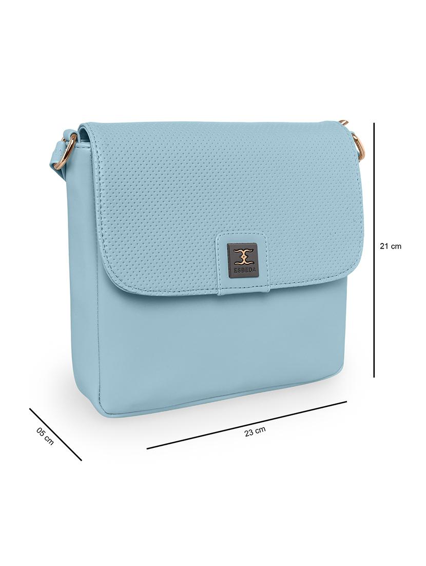 light blue solid regular sling bag - 18393838 - Standard Image - 4