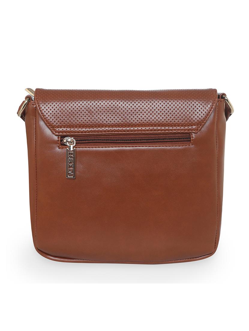 tan solid regular sling bag - 18393839 -  Standard Image - 1