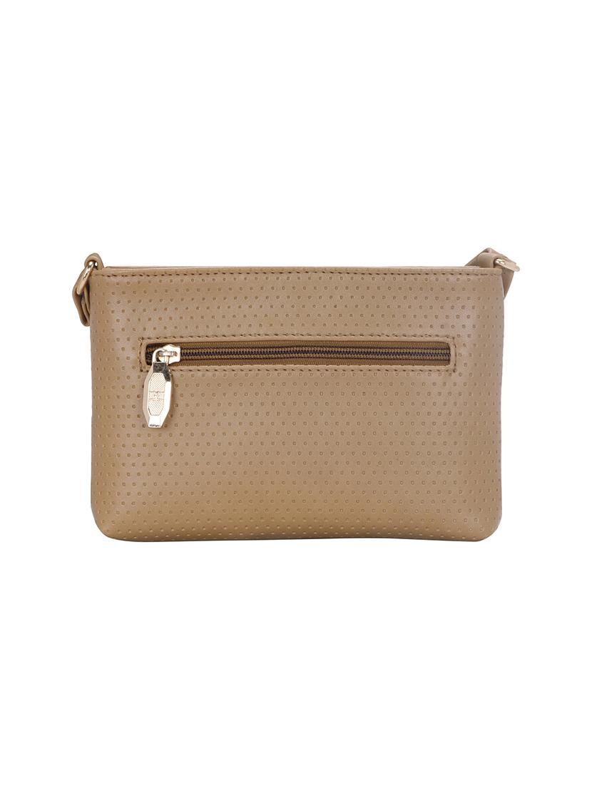 beige textured regular sling bag - 18393848 - Standard Image - 1