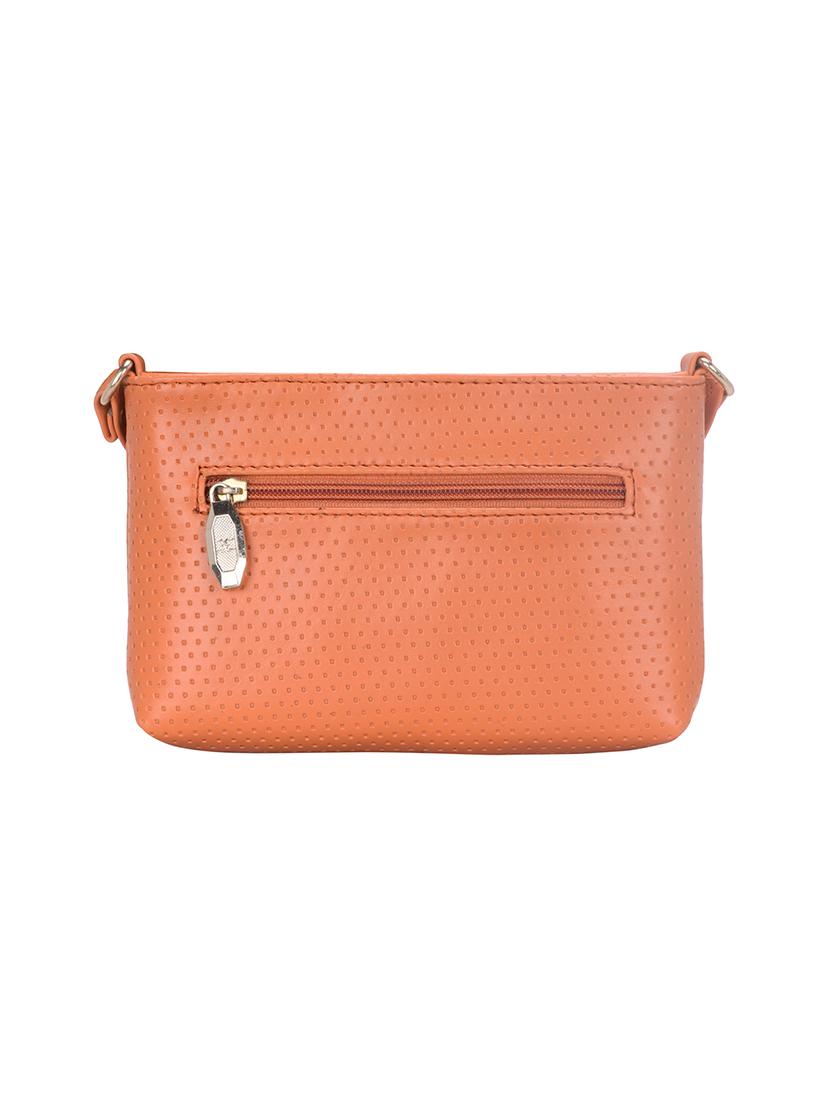 orange textured regular sling bag - 18393855 - Standard Image - 1