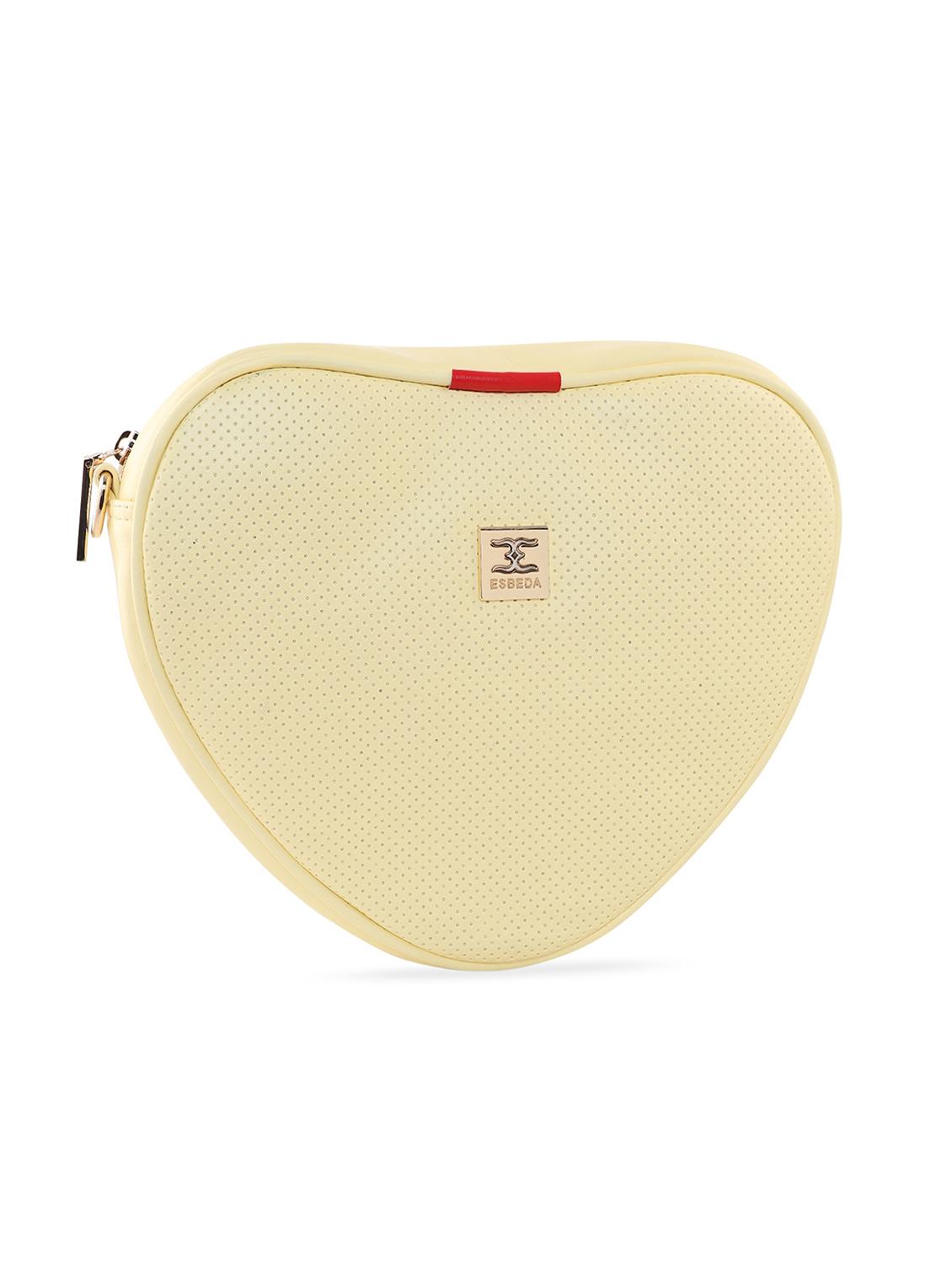 yellow textured regular sling bag - 18393876 - Standard Image - 1